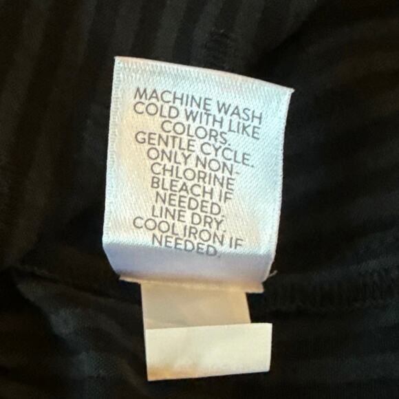 J.Jill Tiered Maxi Dress Sz Medium Black Stripe Preppy Classic Smocked Back NEW - Picture 6 of 9